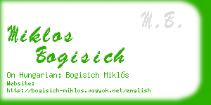 miklos bogisich business card
