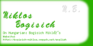 miklos bogisich business card